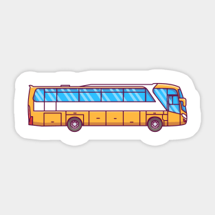 YELLOW TOURISM BUS Sticker